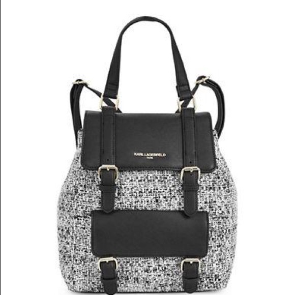 Karl Lagerfeld Handbags - Karl Lagerfeld Paris Georgina Tweed Backpack